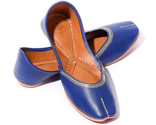 Load image into Gallery viewer, Veda - Navy Blue Women&#39;s Jutti Flats
