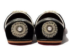 Load image into Gallery viewer, Beloved - Black Fabric Women&#39;s Jutti Flats
