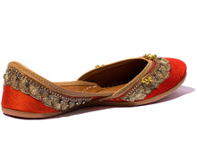 Load image into Gallery viewer, Arama - Orange Silk and Thread Women&#39;s Jutti Flats
