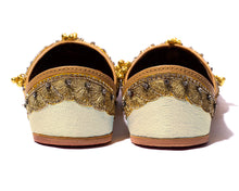 Load image into Gallery viewer, Arama - Off White Silk and Thread Women&#39;s Jutti Flats
