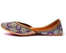 Load image into Gallery viewer, Lotus - Purple BeadedWomen&#39;s Jutti Flats
