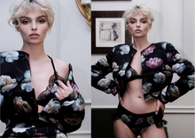 Load image into Gallery viewer, Peonies Triangle Bralette
